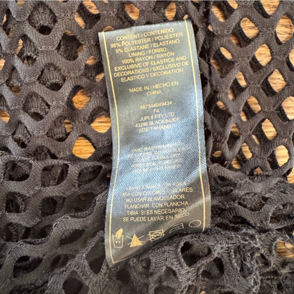 Kardashian Kollection Dress Black Lace Mesh midi women’s large - Picture 5 of 11